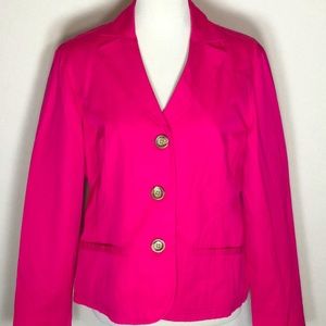 L.L.Bean Pink Three Button Blazer